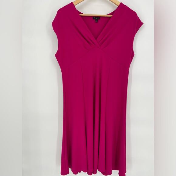 Talbots Midi Dress Fit & Flare Formal Pink Lp - Picture 1 of 7